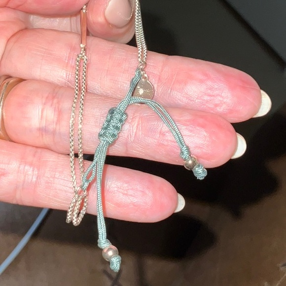 Stella & Dot Petite Bracelet Silver Tone Metal Narrow Bar With Sparkly Stones - Picture 5 of 7